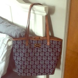 Navy blue cloth Michael Kors shoulder bag